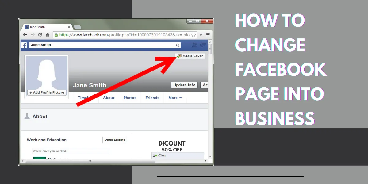 how to change facebook page into business