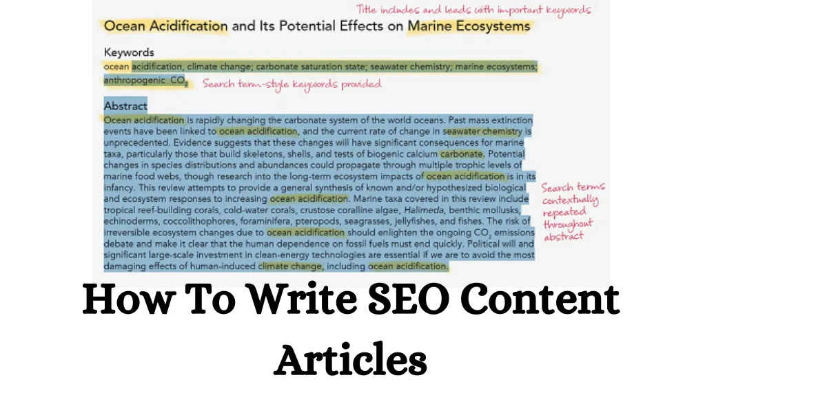 How To Write SEO Content Articles