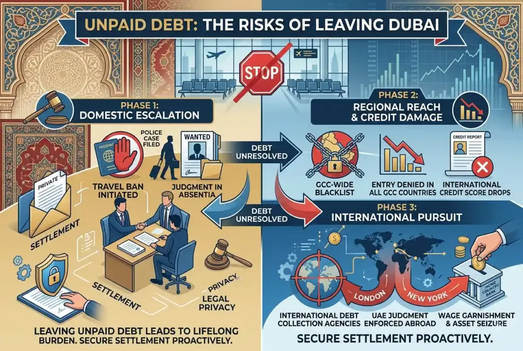 Leave Dubai With Unpaid Debt