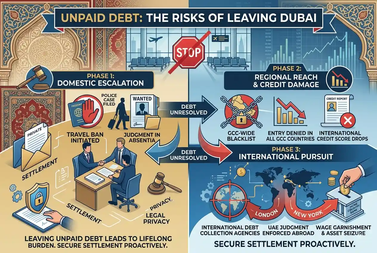Leave Dubai With Unpaid Debt